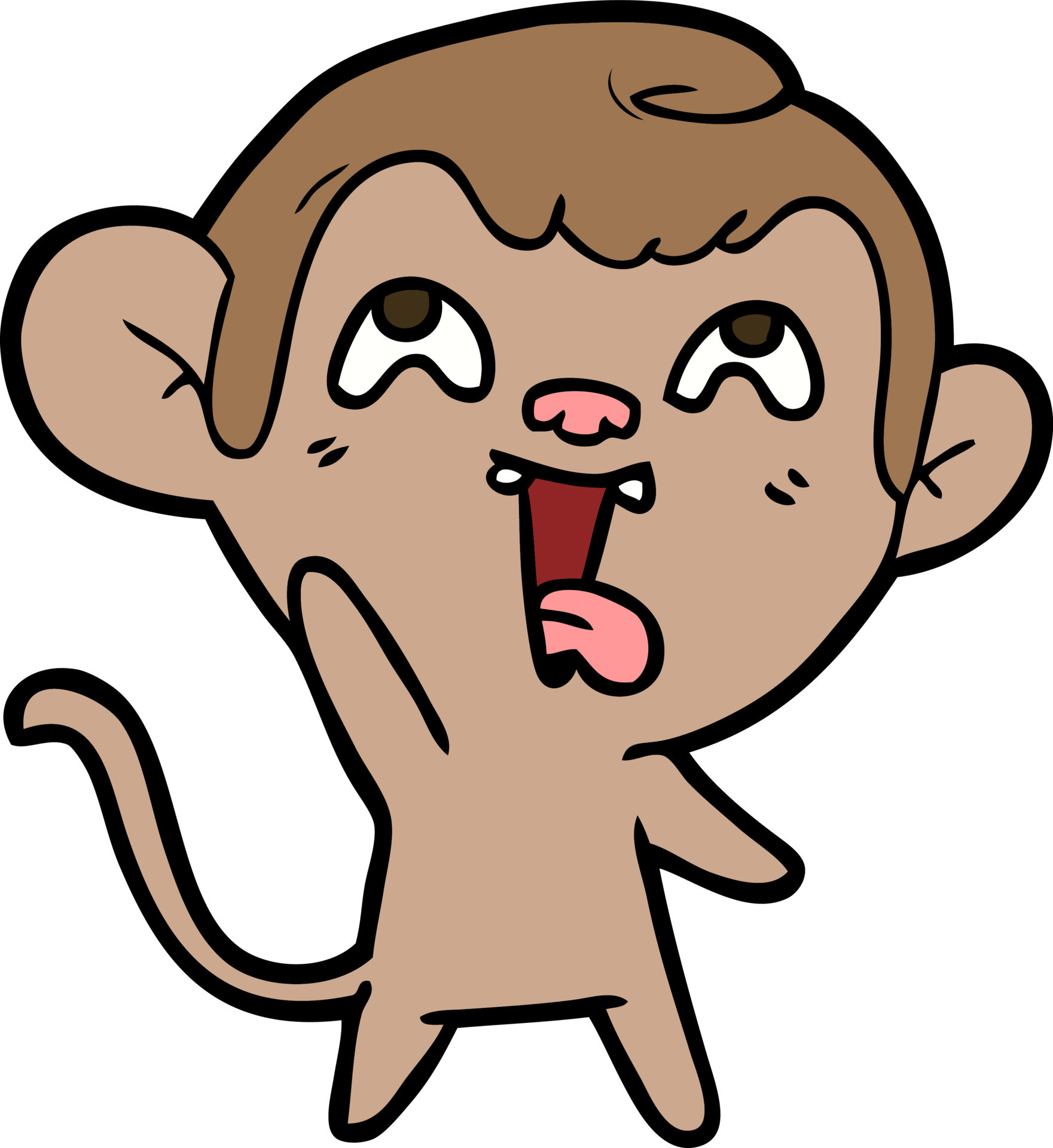 macaco louco de desenho animado 13780629 Vetor no Vecteezy